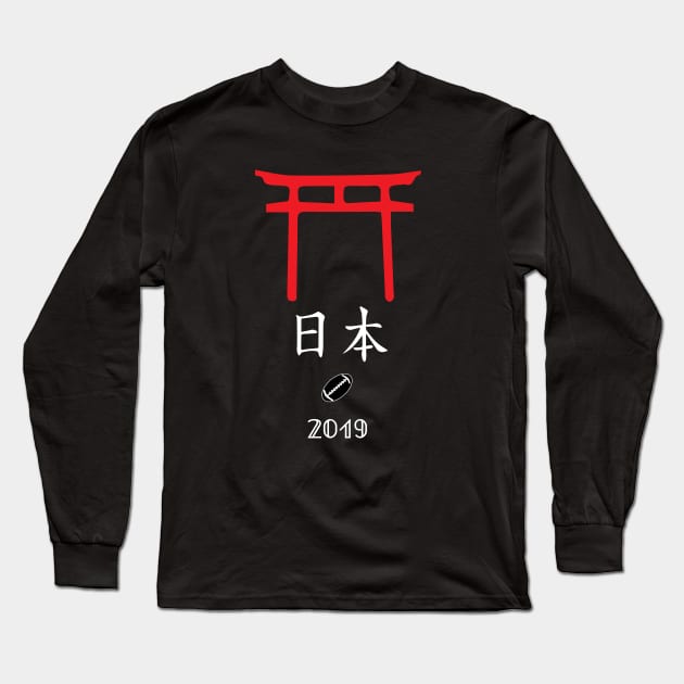 Rugby world cup design in black Long Sleeve T-Shirt by Cherubic